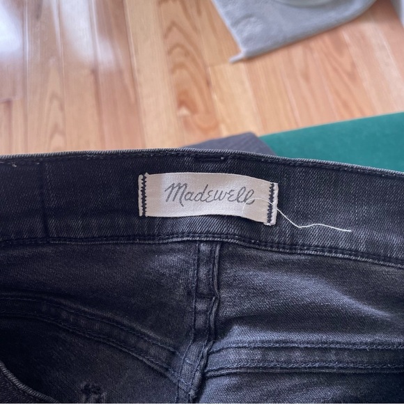 Madewell Washed Black Mid Rise Stretch Denim Skinny Skinny Jeans B1799 EUC Sz 28 - Picture 7 of 11